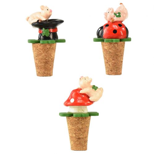 tételeket Bordugók, pezsgődugók, bordugók, szerencse szimbólumok, 6,5 cm, 3 db