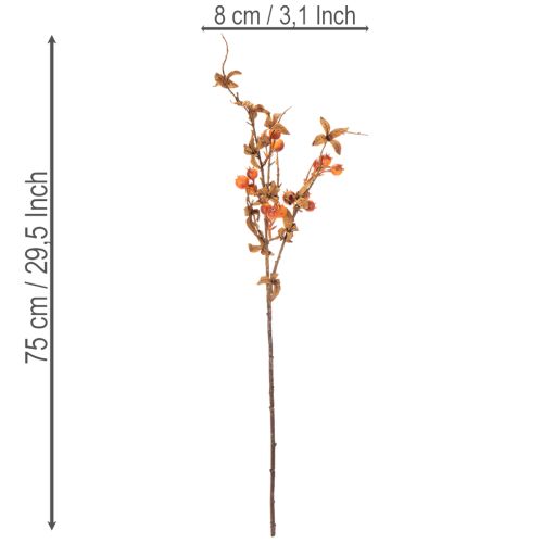 Műgalyóág, őszi dekoráció, 75cm | Floristik24.hu