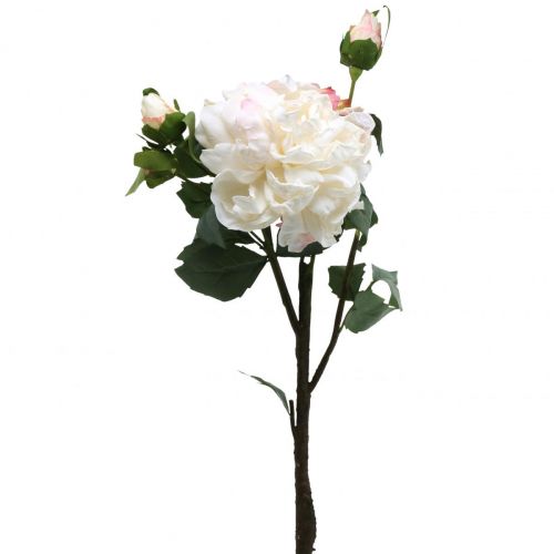 Fehér rózsák műrózsa nagy három bimbóval 57cm