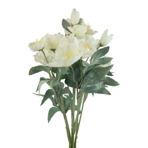 Floristik24 Fehér karácsonyi rózsa művirág Karácsonyi matt L40cm