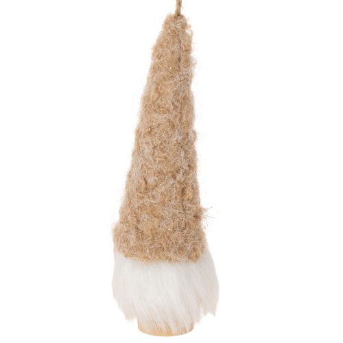 Dekoratív gnóm figura szakállal, akasztásra, 17 cm, 6 darab | Floristik24.hu