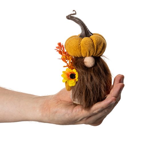 Őszi tök törpe figura napraforgóval és szakállal 16cm 2db | Floristik24.hu