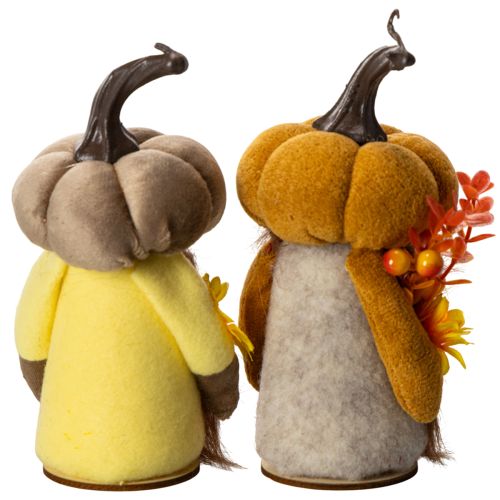 Őszi tök törpe figura napraforgóval és szakállal 16cm 2db | Floristik24.hu