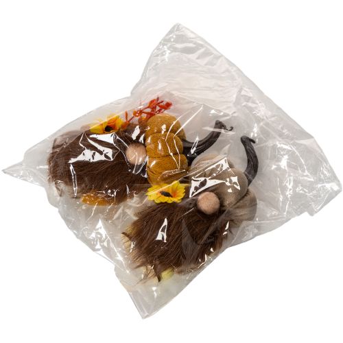 Őszi tök törpe figura napraforgóval és szakállal 16cm 2db | Floristik24.hu