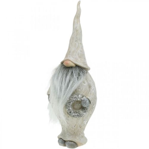 tételeket Díszmanó szakállas és koszorús Karácsonyi manó 14x12×36cm