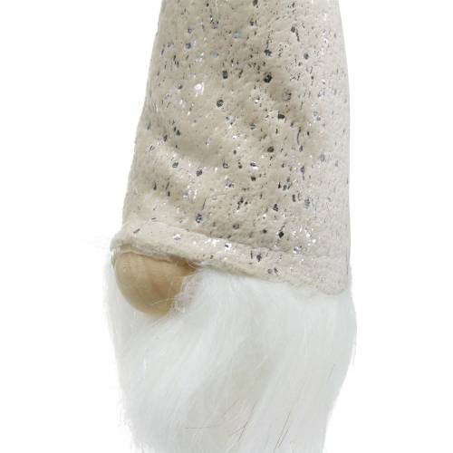 Floristik24 Gnome hegyes kalappal akasztható krémmel 17cm L25cm 4db