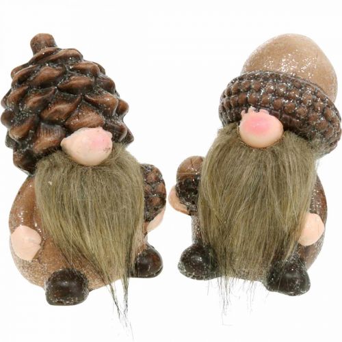 Deco gnome kerámia kúpok és makk válogatott H10,5 / 12cm 4db