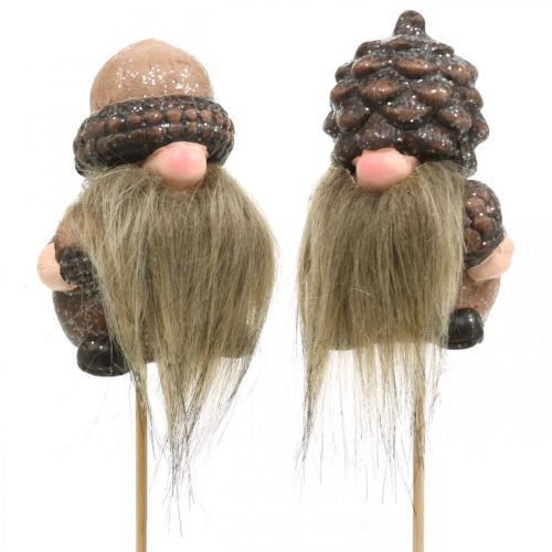 Floristik24 Imp kerámia kúp és makk díszpálca 8/8,5cm 4db