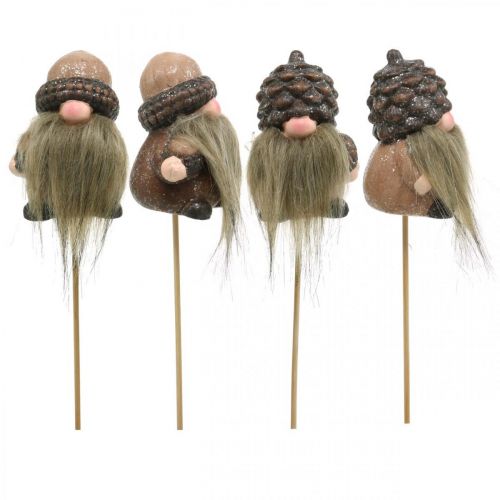 Floristik24 Imp kerámia kúp és makk díszpálca 8/8,5cm 4db