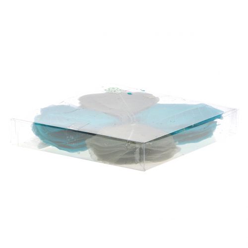 Floristik24 Fűzlevél csontvázas szürke, türkiz 200 db