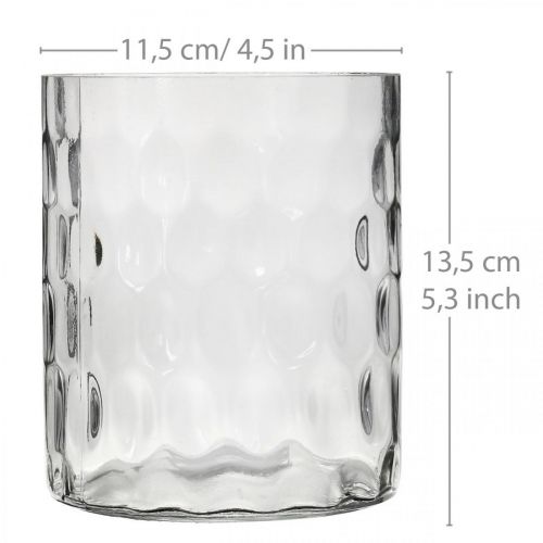 tételeket Lámpás üveg, virágváza, üvegváza kerek Ø11,5cm H13,5cm