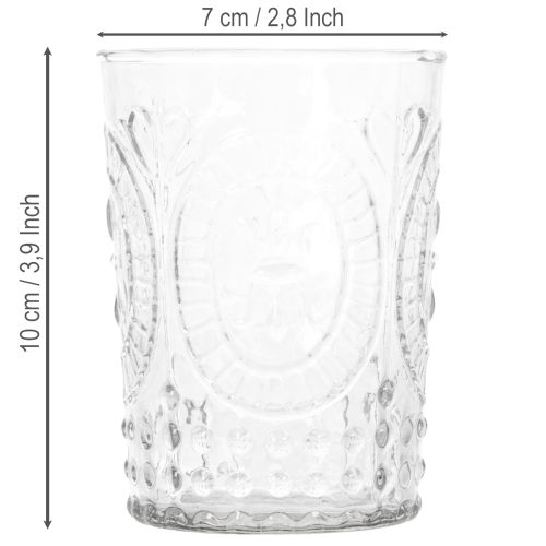 Üveg hurrikánlámpa, gyertyatartó, mécsestartó, üveg Ø7,5cm M10cm | Floristik24.hu