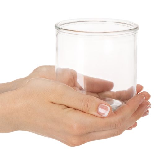 Üveg hengerváza, átlátszó, sokoldalú, 10 cm, 3 darabos | Floristik24.hu