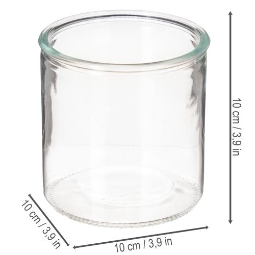Üveg hengerváza, átlátszó, sokoldalú, 10 cm, 3 darabos | Floristik24.hu