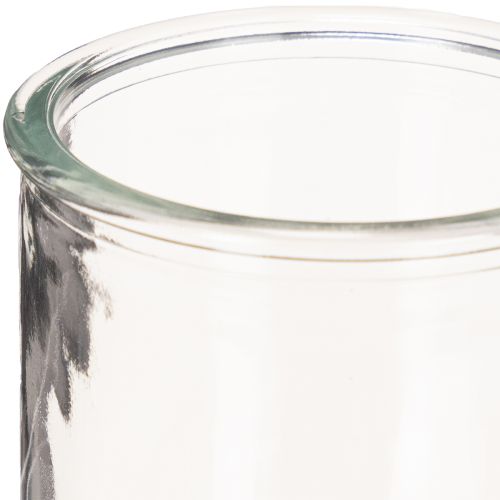 Kerek üveg gyertyatartó, átlátszó üveg, 8 cm, 3 darab | Floristik24.hu