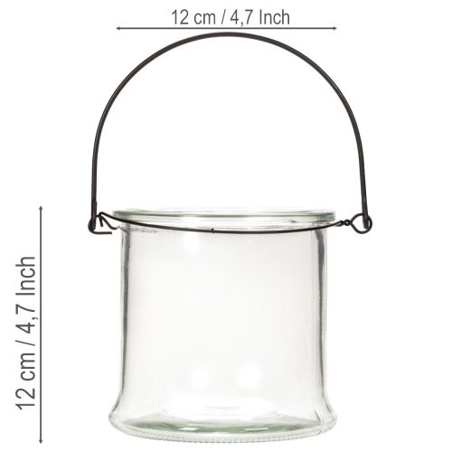 Üveg függőlámpás Ø12cm M12.5cm 2db | Floristik24.hu