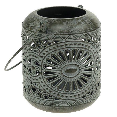 Floristik24 Szél világosszürke Ø9cm H11,5cm