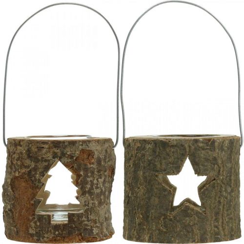 tételeket Akasztható teamécses tartó Fa 7,5cm 2db