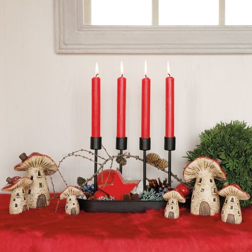 Floristik24 Lámpás kerámia gombák őszi dekoráció Ma12.5/14cm 2 db