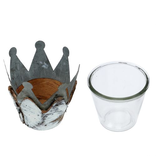 Floristik24 Lámpás korona nyírfával Ø11cm H11,5cm 1db