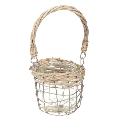 tételeket Lámpás teamécses tartó üveg fémfűz Ø10,5cm 3db