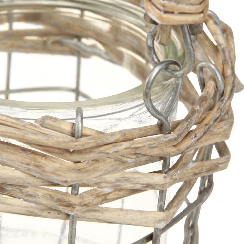 tételeket Lámpás teamécses tartó üveg fémfűz Ø10,5cm 3db