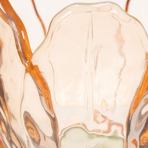 tételeket Tulipán alakú üveg mécsestartó, vintage stílusú, romantikus lakberendezési tárgy, 20cm