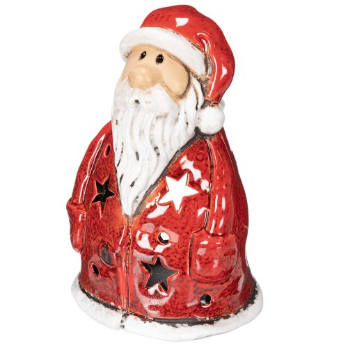 Mikulás díszfigura mécsestartóként csillagokkal, asztaldísz, 15cm | Floristik24.hu