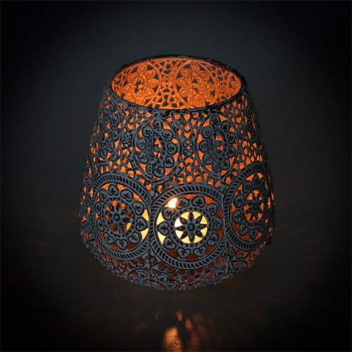 Floristik24 Lámpás fehér Ø12cm H13cm 1db