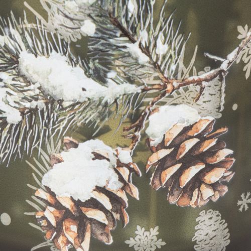 Üveg mécsestartó fenyőtobozokkal és hópelyhekkel, 15 cm | Floristik24.hu