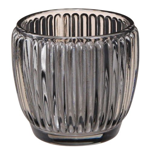 Floristik24 Üveglámpás szürke ősszel télen Ø7cm H7cm 6 db