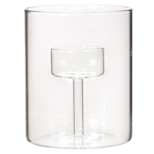 Üveglámpás kiemelt mécsestartóval 11 cm | Floristik24.hu