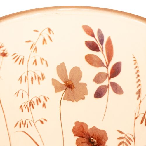 tételeket Üveg mécsestartó virágmotívummal a meghitt otthoni pillanatokhoz, 18 cm