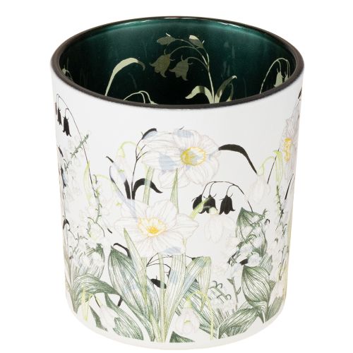 Dekoratív üveglámpás levél mintával stílusos otthoni kiegészítőkhöz, 8 cm, 4 darab