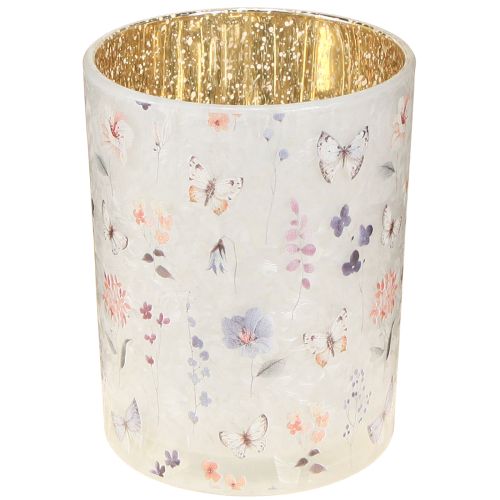 Üveg mécsestartó pillangós motívummal a meghitt élet pillanataihoz, 12,5 cm, 2 darab