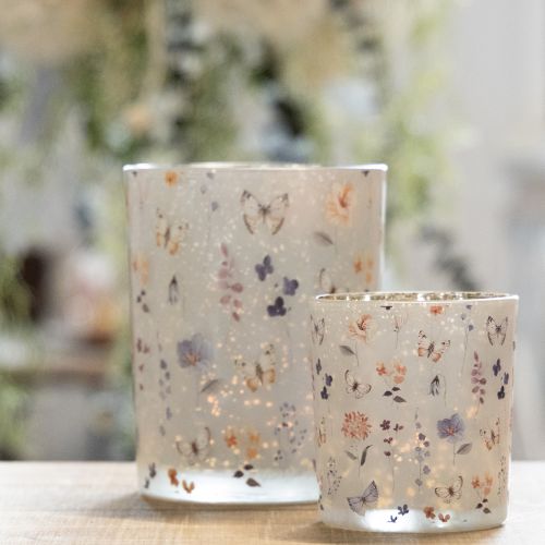 tételeket Üveg mécsestartó pillangós motívummal a meghitt élet pillanataihoz, 12,5 cm, 2 darab
