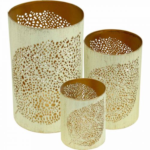 tételeket Őszi lámpás fém dekoráció H20,5/15,5/10,5cm 3 db-os készlet