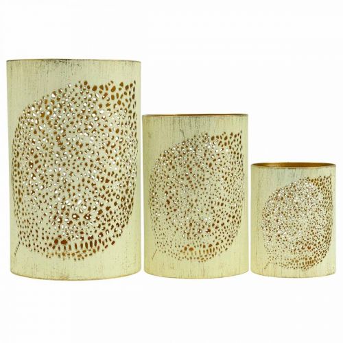 tételeket Őszi lámpás fém dekoráció H20,5/15,5/10,5cm 3 db-os készlet