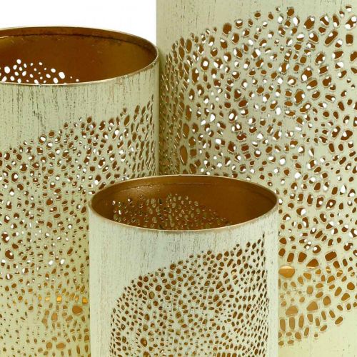 tételeket Őszi lámpás fém dekoráció H20,5/15,5/10,5cm 3 db-os készlet