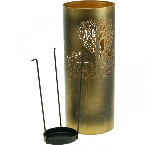 tételeket Vintage gyertyatartó fém szarvas 30/38,5/45cm 3 db-os készlet