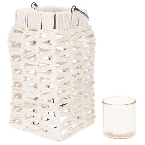 Függőlámpás, nyári dekoráció, makramé M35.5cm Sz19cm | Floristik24.hu