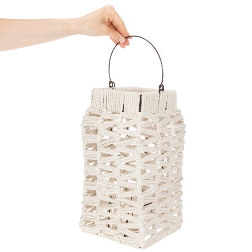Függőlámpás, nyári dekoráció, makramé M35.5cm Sz19cm | Floristik24.hu