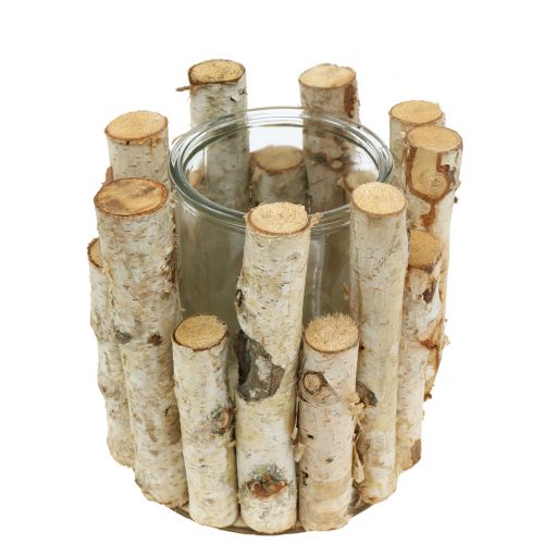 Floristik24 Nyírfa lámpás Ø17cm H17cm