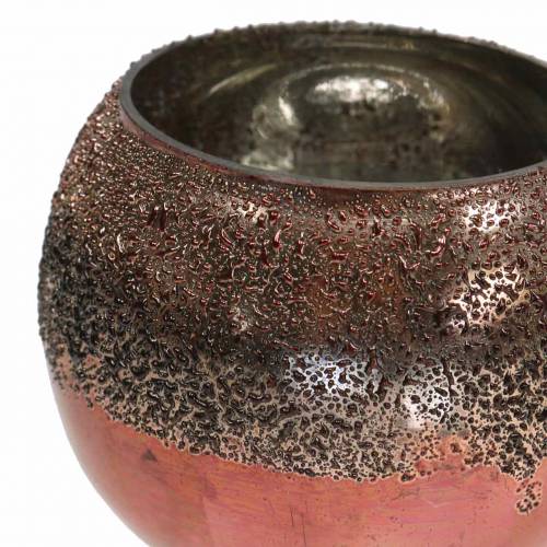 Floristik24 Lámpás üveg réz Ø8,5cm H6,5cm 4db