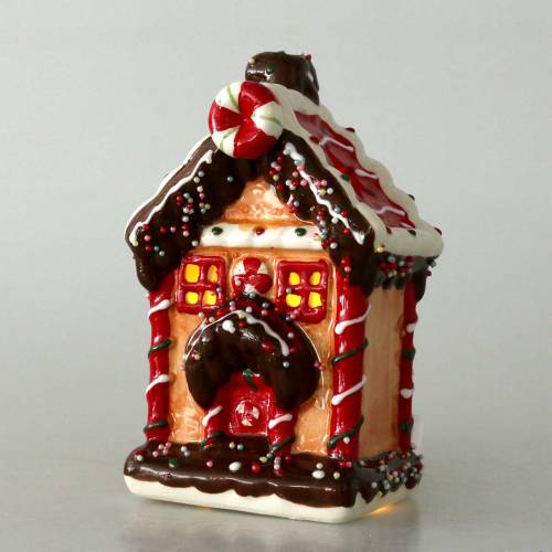 Floristik24 Lámpás Knusperhaus Bisquit, barna H16cm