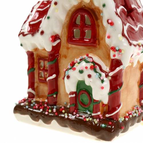 Floristik24 Lámpás Knusperhaus Bisquit, fehér H16cm