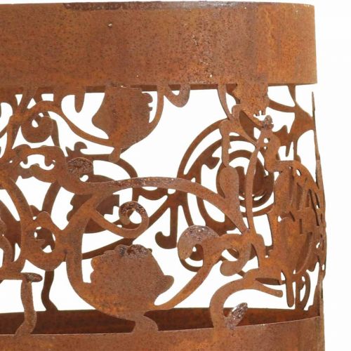 Floristik24 Lámpás fém patinás gyertyatartó Ø10/14,5cm 2 db-os készlet