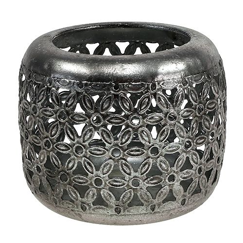 Floristik24 Lámpás ezüst Ø11,5cm H9,5cm 1db