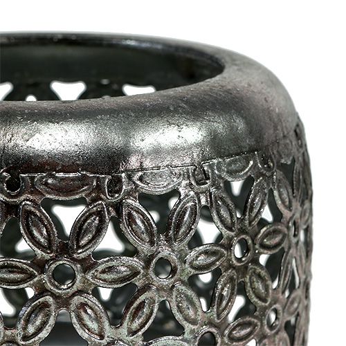 Floristik24 Lámpás ezüst Ø11,5cm H9,5cm 1db