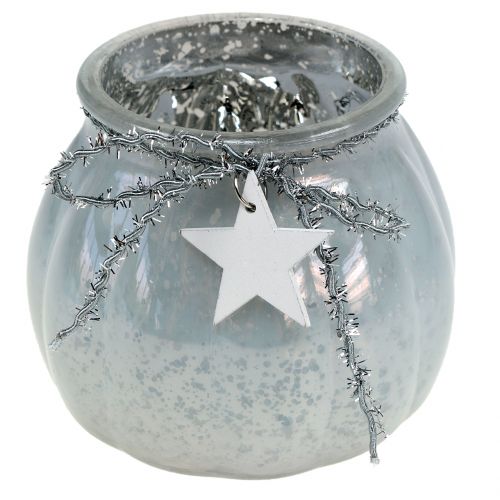 Floristik24 Fehér lámpa LED lámpával Ø11cm H10cm